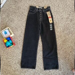 *NEW* Levi's Ribcage Straight Ankle Jeans in black size 25
